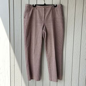 Vintage L.L. Bean Houndstooth Pants 18 Reg Cotton Flex Waistband Classic Trouser